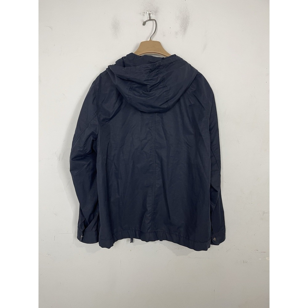 Banana Republic Mens Jacket Large Navy Blue Utility Windbreaker Golf Full Zip - Picture 3 of 10
